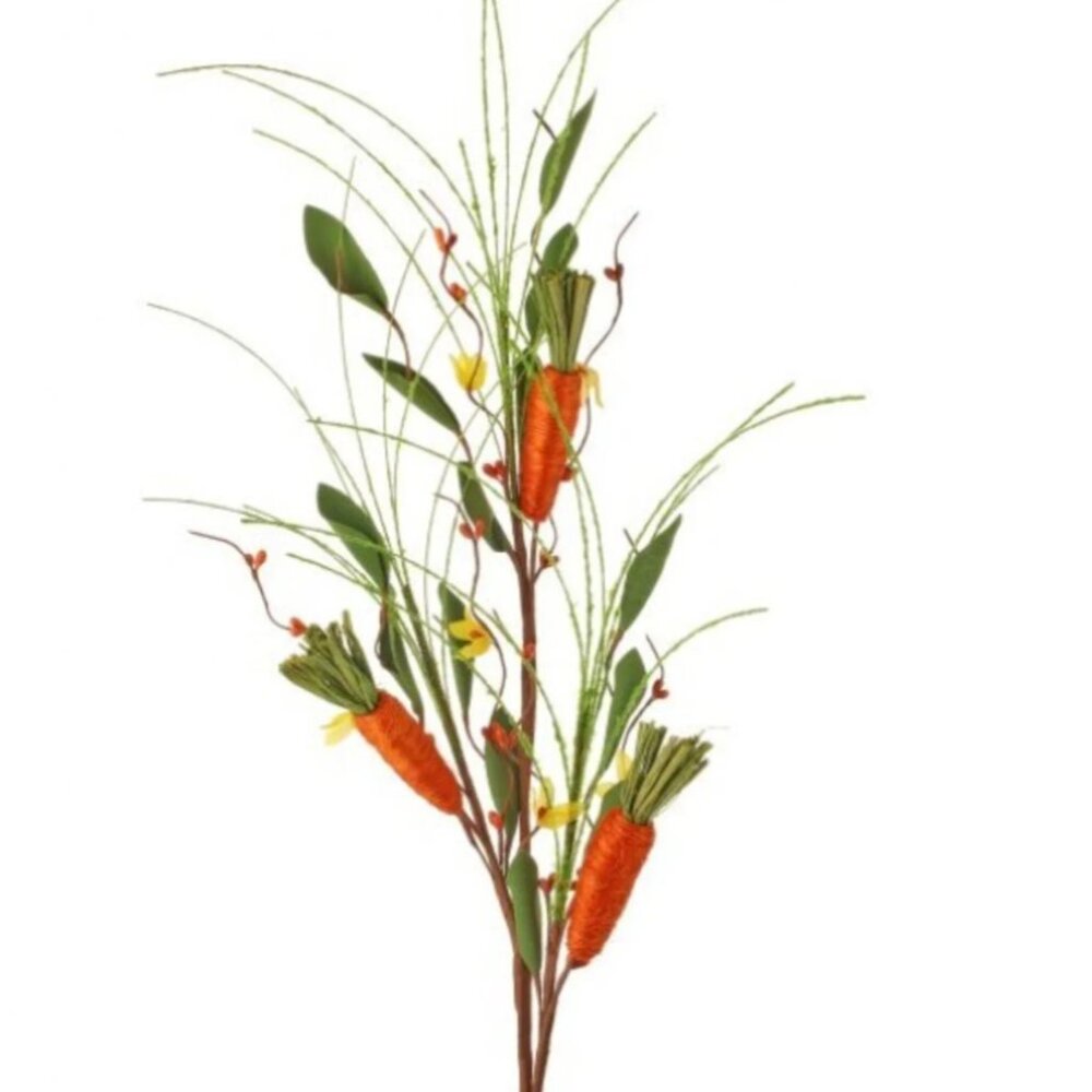 Carrot and Pip Berry Spray 23 Inch Easter Stem Spring Decoration Pick